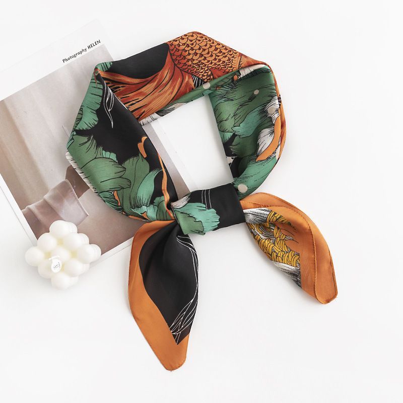 Elegant Silk Scarf Spring Matching Shirt Elegant Silk Scarf Spring Matching Shirt